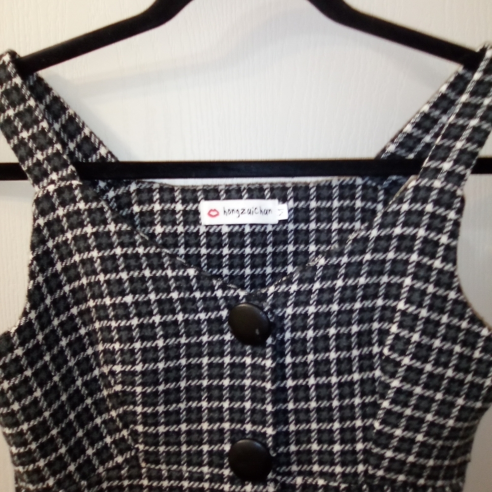 90s Clueless Dark Academia Classic Preppy Mini Dress Size Medium - Picture 2 of 4